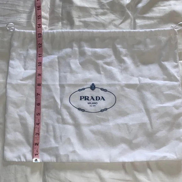 Prada White and Blue Logo Dust Bag - Picture 4 of 4